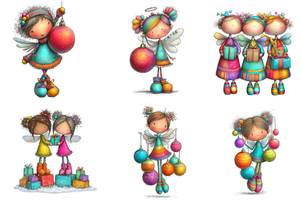 christmas fairy clip art, an Illustration by CreationArt (Photo 2 of 5)