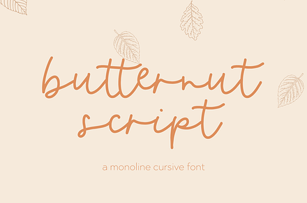Butternut Script, a Script Font by Beck McCormick
