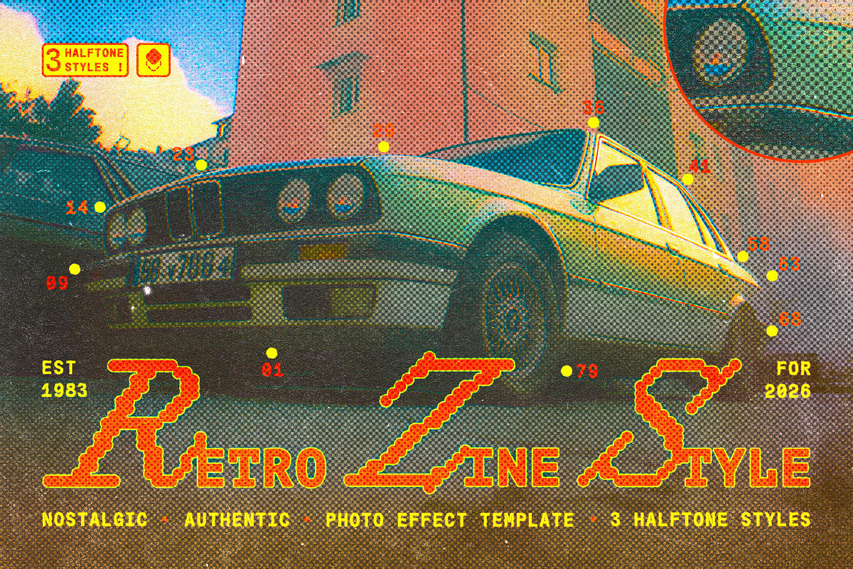 Retro Zine Styled Halftone Effect, a Layer Style Add-On by pixelbuddha.net (Photo 1 of 8)