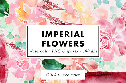Imperial - 39 Watercolor Floral Set