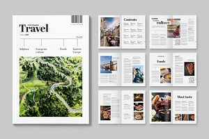 Minimal Travel Magazine Template