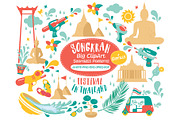 Songkran Clipart Icons Illustration, an Object Graphic by Olga Art Store (Thumbnail 1 of 5)