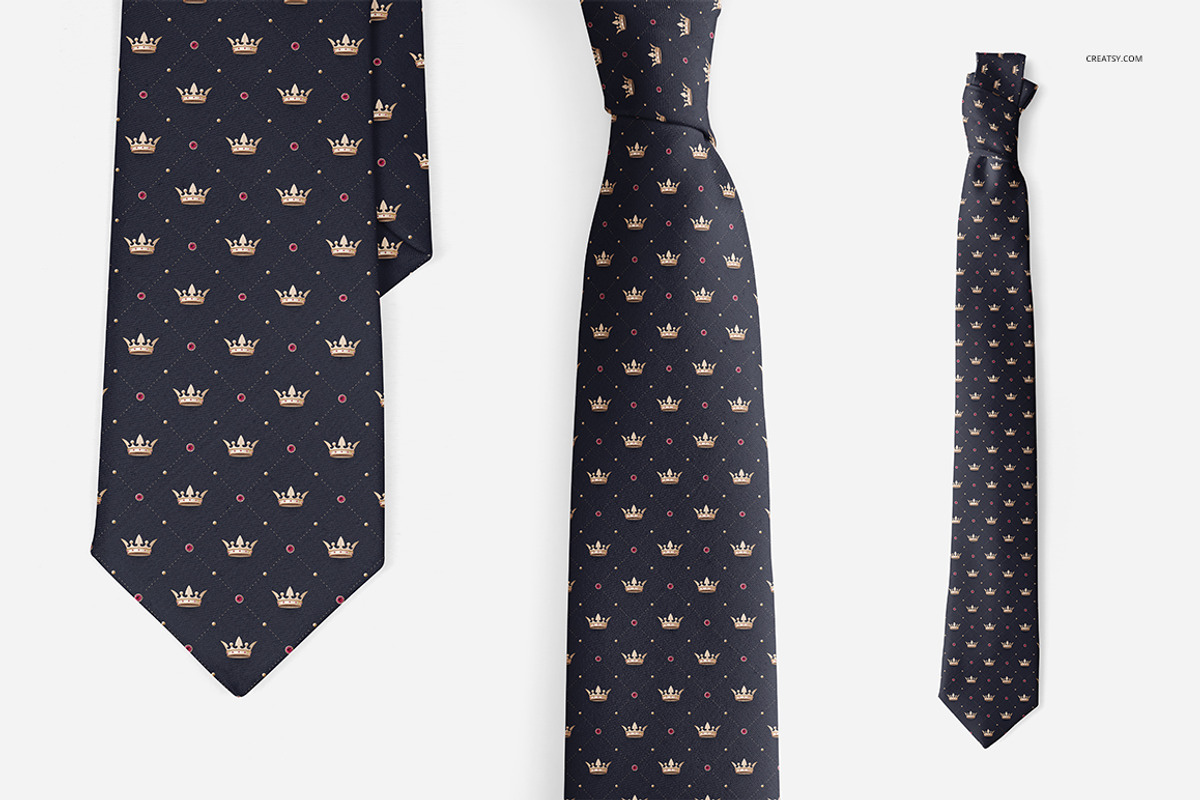 Neck Tie Mockup Set, a Shirt Mockup by creatsy4 (Photo 3 of 12)
