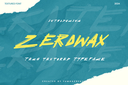 Zerowax - Tech Textured Font, a Handwritten Font by Dhabee