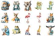 Quirky Funny Animals Sublimation, an Illustration by Designking (Thumbnail 2 of 4)