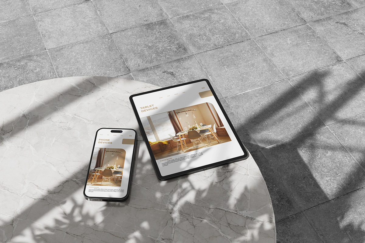 Tablet and Smartphone Mockup, a Product Mockup by MrLetters (Photo 5 of 5)