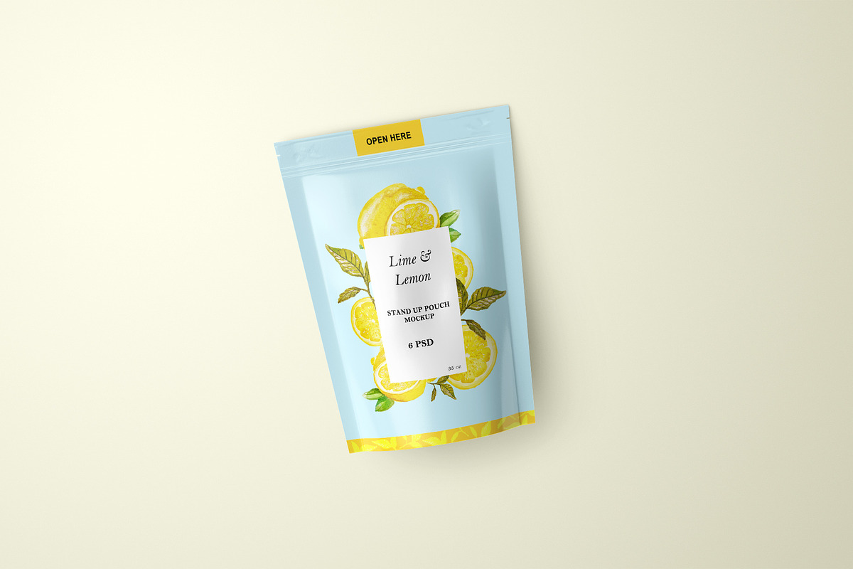 Tall Stand Up Zip Lock Pouch Mockup, a Packaging Mockup by Sheikhadesign (Photo 7 of 11)