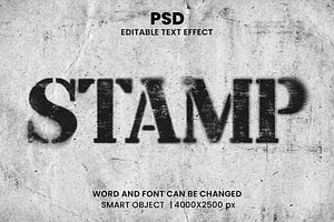Stamp Grunge Text Effect Style