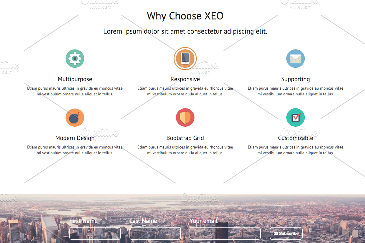 Xeo Landing Page, a Bootstrap Template by Agile UI (Photo 2 of 2)