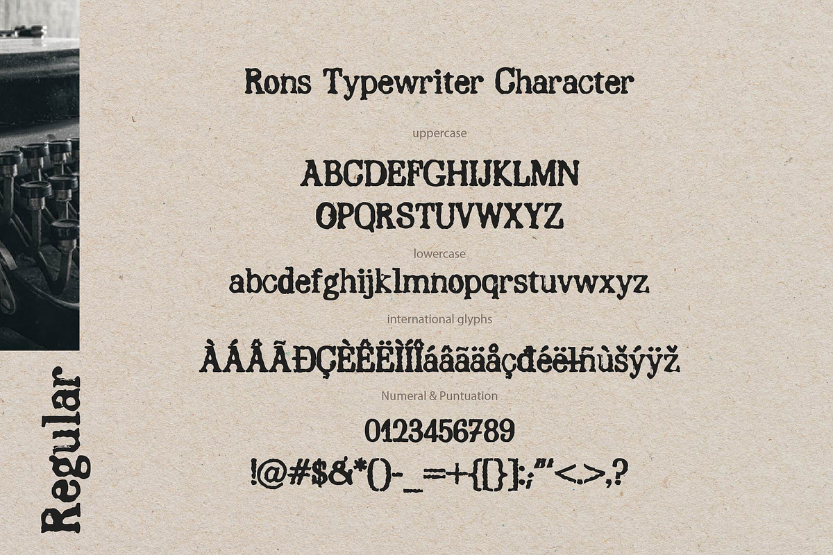 RONS TYPEWRITER, a Serif Font by Olexstudio (Photo 6 of 8)