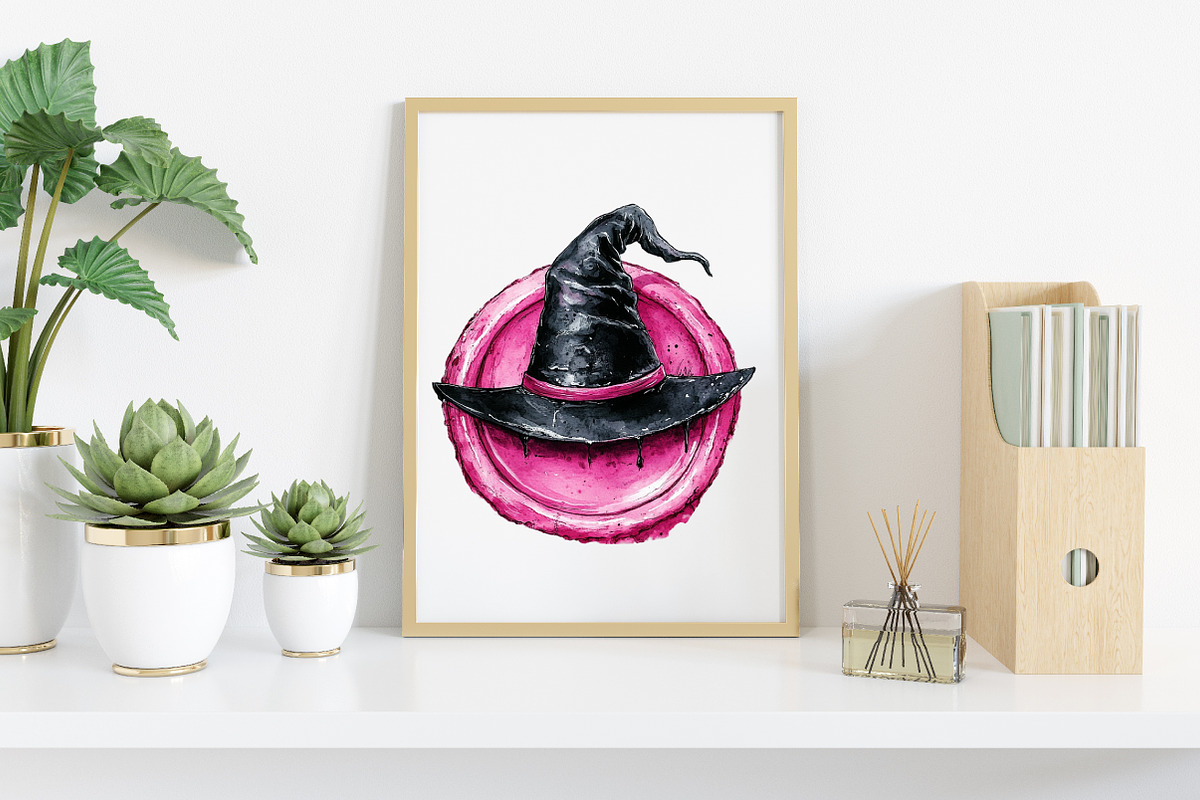 Halloween Black Pink Wax Seal, an Illustration by Canvas Craft (Photo 6 of 8)