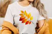 Watercolor Autumn Fall Leaves, a Seasonal Illustration by SVGArt (Thumbnail 8 of 10)