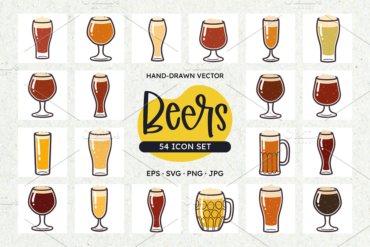 Beer Icon Set, an Outline Icon by insemar (Photo 1 of 4)