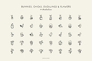 EASTER line art illustrations, a Seasonal Illustration by Crocus Paperi (Thumbnail 2 of 4)