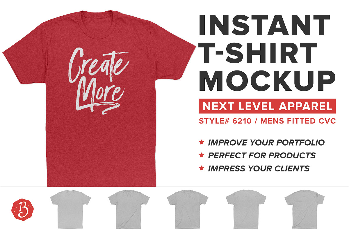 Next Level CVC 6210 Shirt Mockups, a Shirt Mockup by Brent Galloway (Photo 1 of 5)