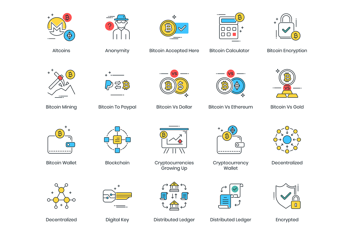 74 Cryptocurrency Modern Icons, an Icon by Flat Icons (Photo 2 of 5)