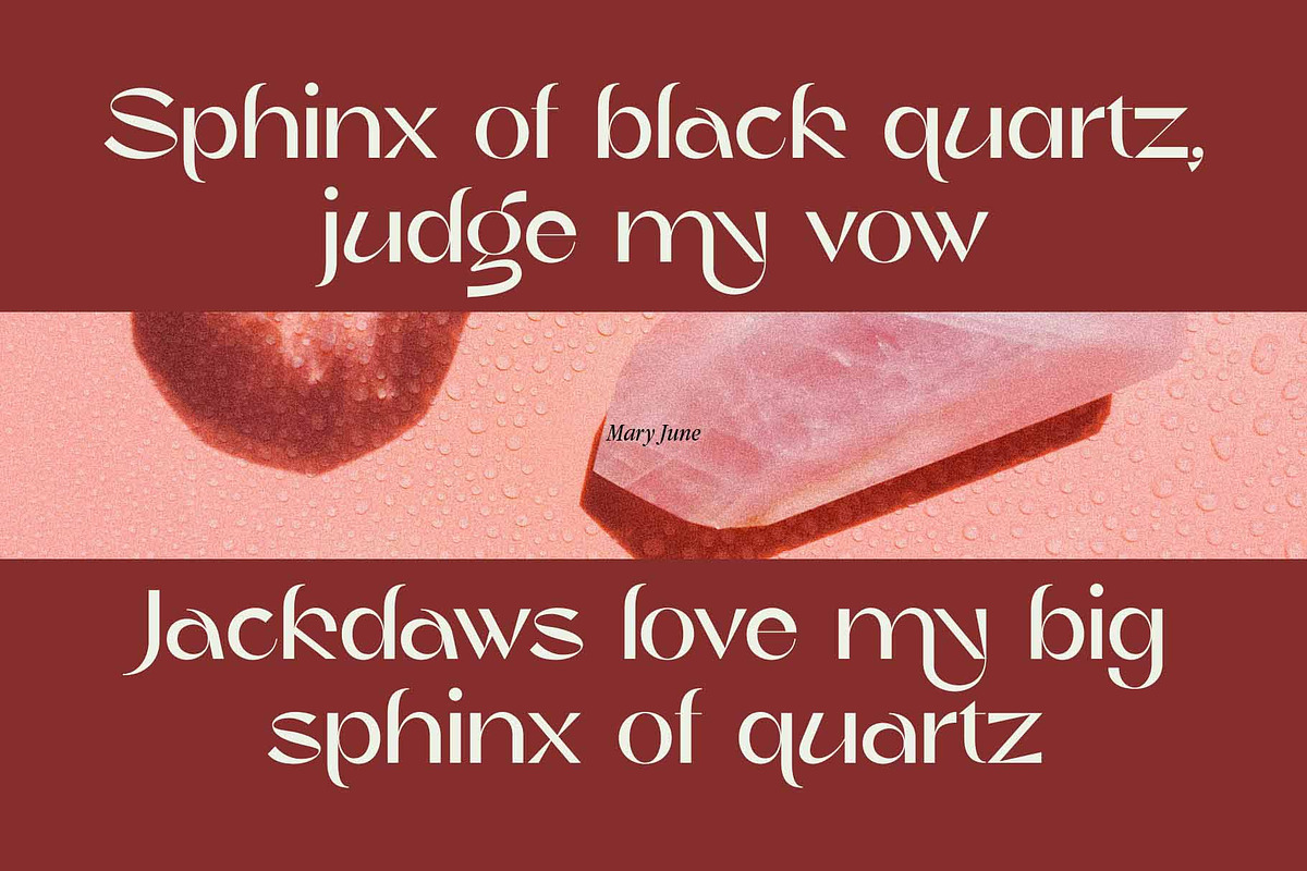 Mary June - A Modern Contrast Sans, a Sans Serif Font by StudioinBry (Photo 7 of 12)