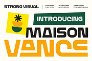 Maison Vance Display Sans Serif, a Sans Serif Font by timelesstype.co (Thumbnail 1 of 10)