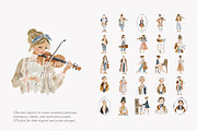 romantic classical musicians clipart, a Decorative Illustration by Patishop Art (Thumbnail 7 of 11)