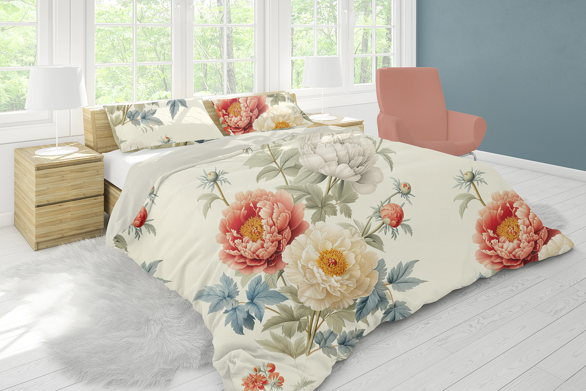 Vintage Peonies Floral Pattern, a Pattern Graphic by Olya Creative (Photo 7 of 10)