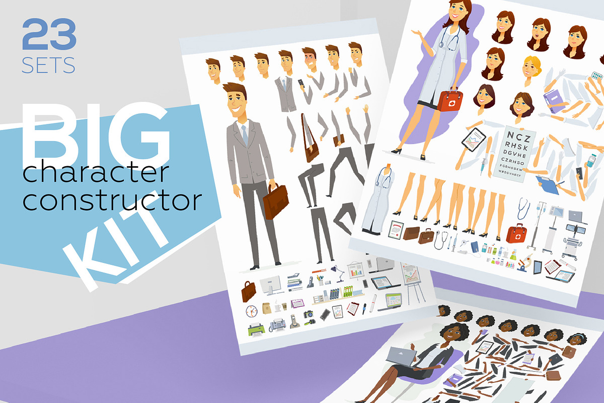 Big Character Constructor Kit, an Education Illustration by Boyko Pictures (Photo 1 of 10)