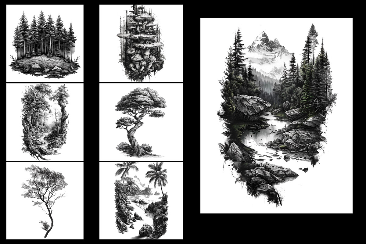 Procreate, landscape design kit, a Brush Add-On by Studio.Valhalla (Photo 5 of 8)