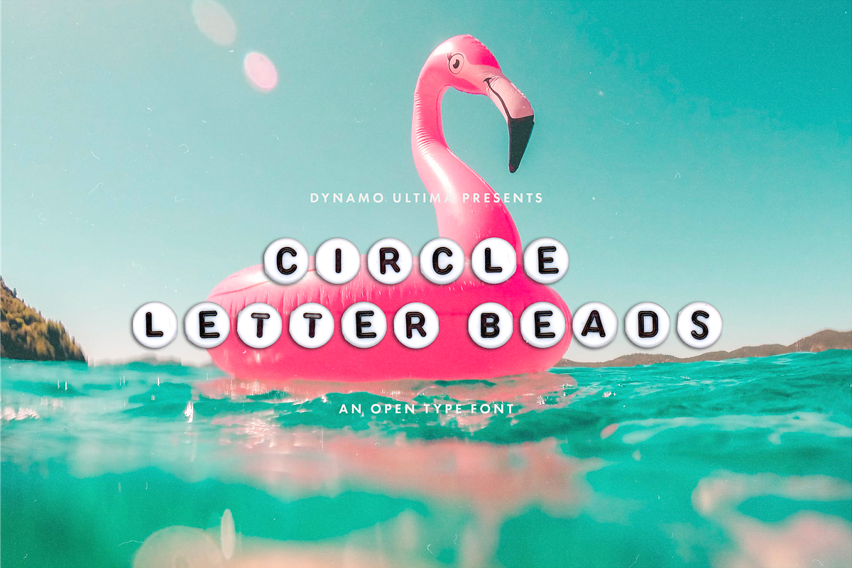 Circle Letter Beads - Alphabet Font, a Sans Serif Font by Dynamo Ultima (Photo 1 of 14)