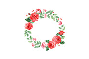 Romantic Rose Wreath Clipart Set, an Object Graphic by Designs_River (Thumbnail 5 of 13)