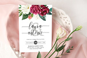 Floral Wedding Invitation Template, an Invitation Template by ShineOnWedding (Thumbnail 1 of 8)