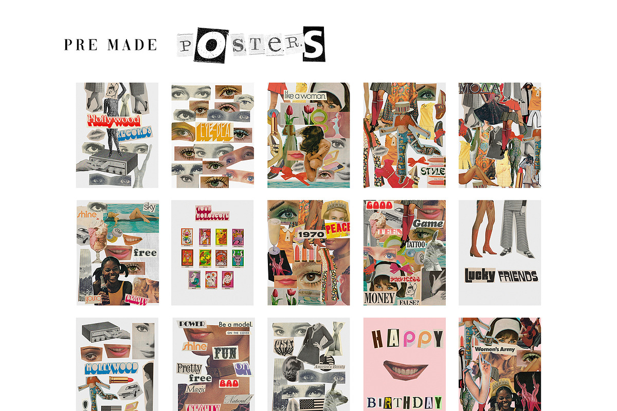 70s Retro Collage Kit / 230+ objects, an Object Graphic by Kaleriia (Photo 4 of 11)