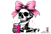 Skeleton PNG with Pink Bow Bundle, a Graphic by Clipart Studio (Thumbnail 3 of 12)