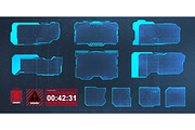 Futuristic screens HUD, UI, GUI, a Technology Illustration by SergeyBitos (Thumbnail 2 of 6)
