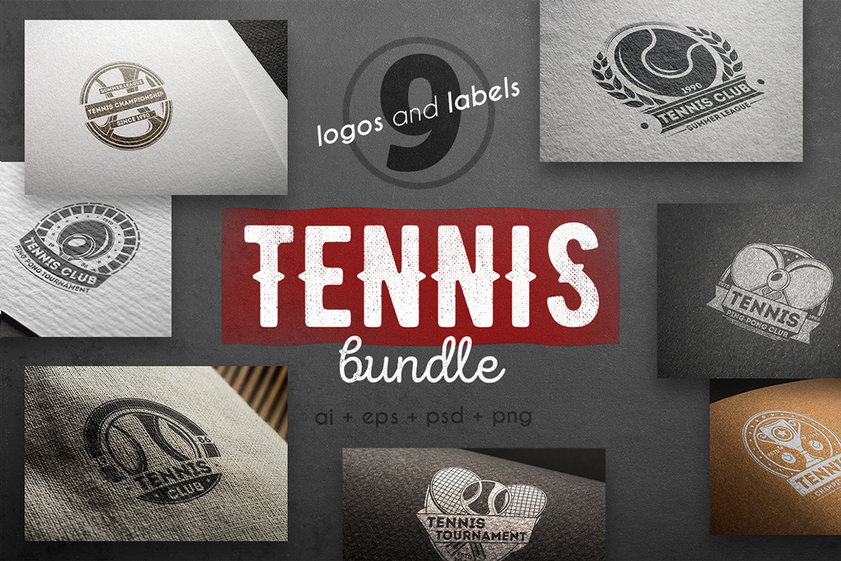 Tennis logo kit, a Templates & Theme by Alfazet Chronicles (Photo 1 of 13)