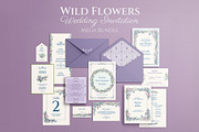 Wildflowers Wedding Invitation, an Invitation Template by SabaIslam.Studio (Thumbnail 1 of 7)