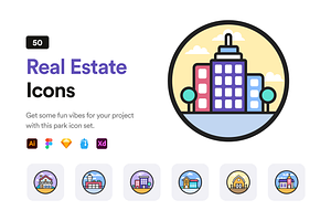 Real Eatate icons, an Emoji Icon by Brickclay