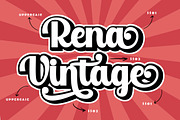 Rena - Retro Font, a Script Font by Madjack.font (Thumbnail 2 of 8)
