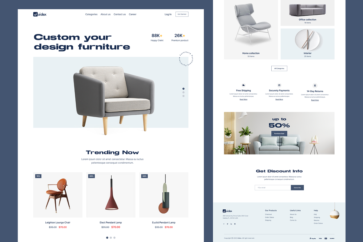 Furniture Landing Page, a Landing Page Template by UiDex (Photo 2 of 4)