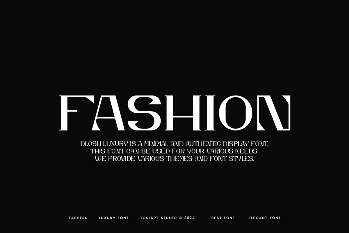 Dlosh Luxury - Elegant Serif Font, a Serif Font by Iqsiart Studio (Photo 3 of 7)