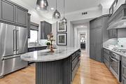 Gray and White Modern Kitchen, an Architecture Photo by Water Street Photography (Thumbnail 1 of 2)