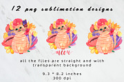 Flower cat tumbler wrap, an Object Graphic by AnastasiaWatercolor (Thumbnail 8 of 8)
