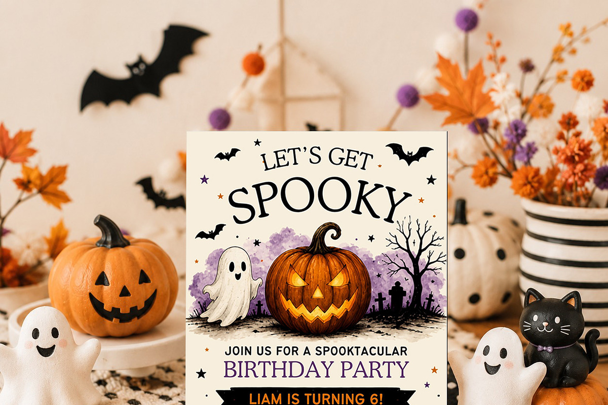 Halloween Birthday Invitation, an Invitation Template by Arslan (Photo 2 of 5)