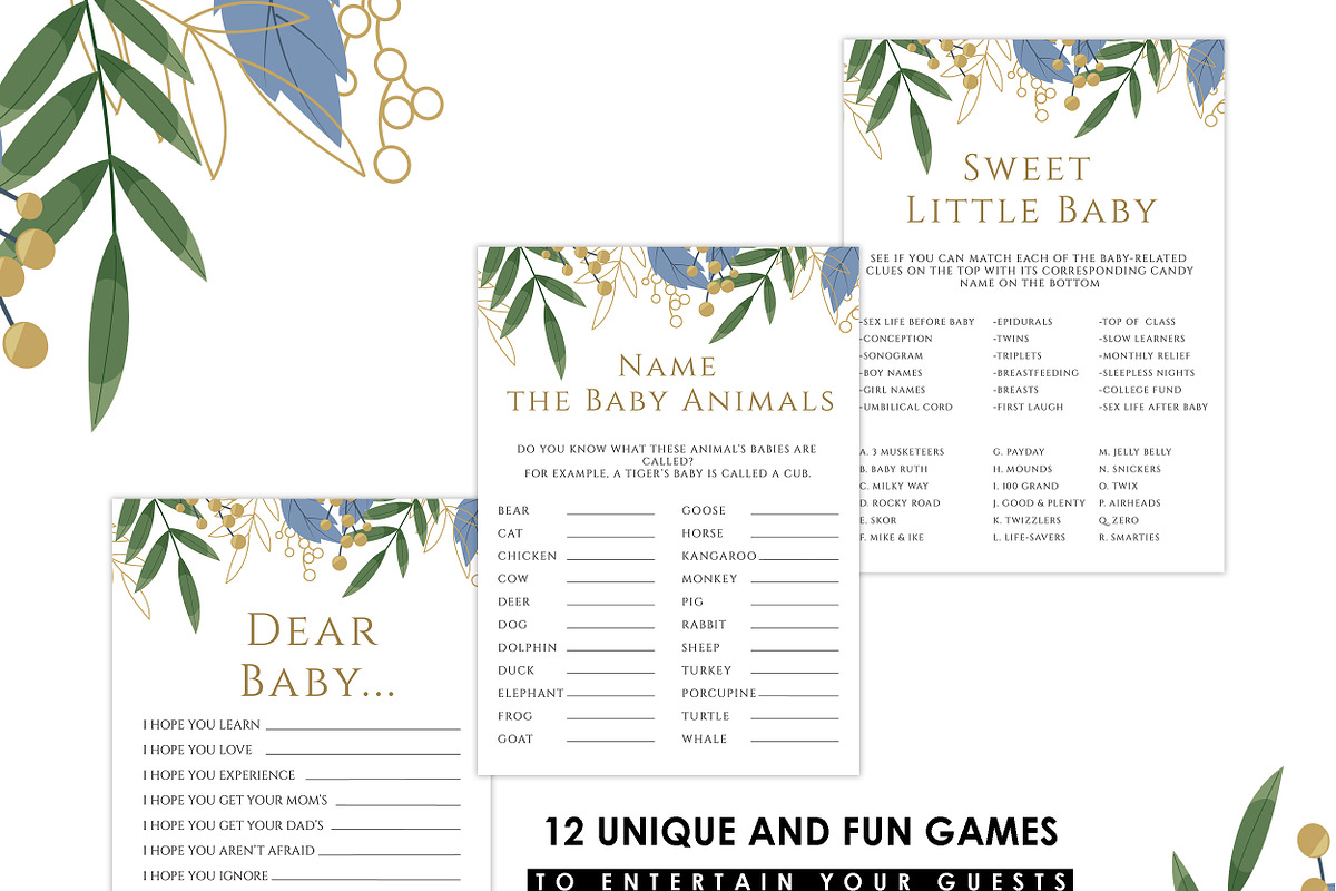 Baby Shower Games, Set Of 12, a Graphic by Wow Designs (Photo 4 of 5)
