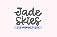 Jade Skies | Cute Script Font