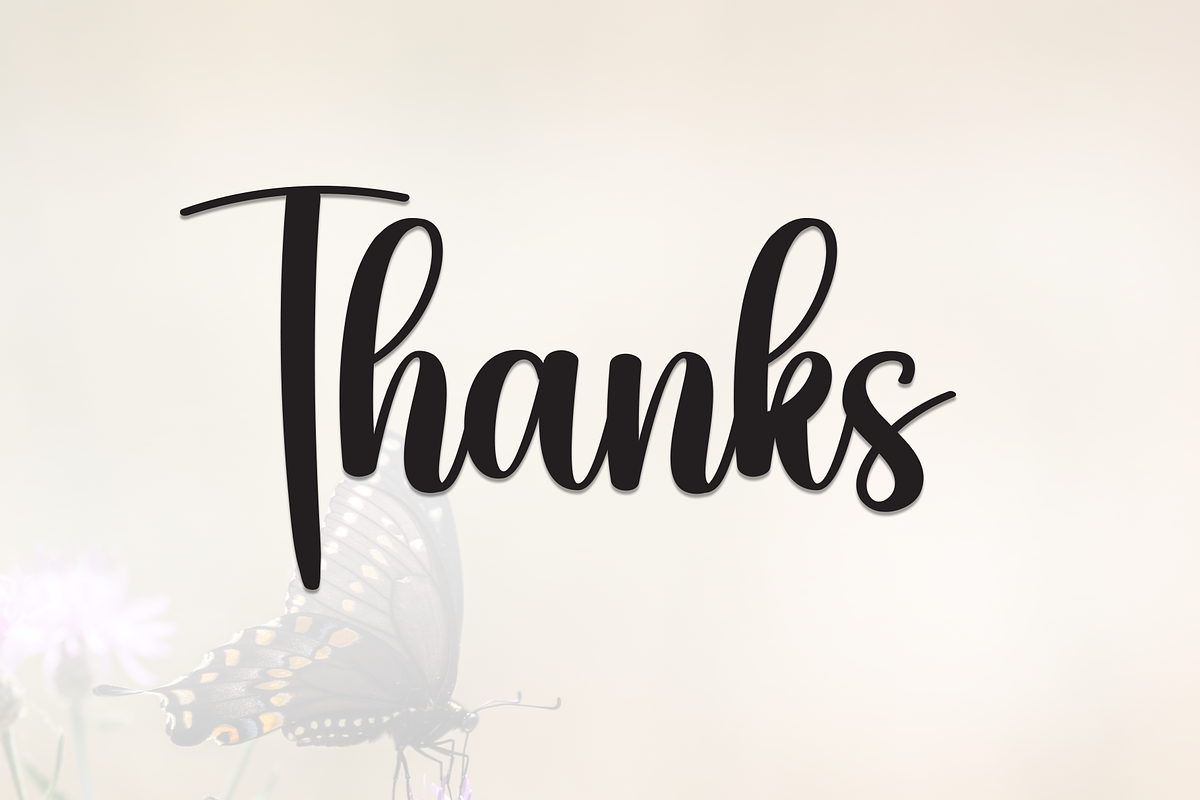 Butterfly | Script Font, a Handwritten Font by Scratchones (Photo 8 of 8)