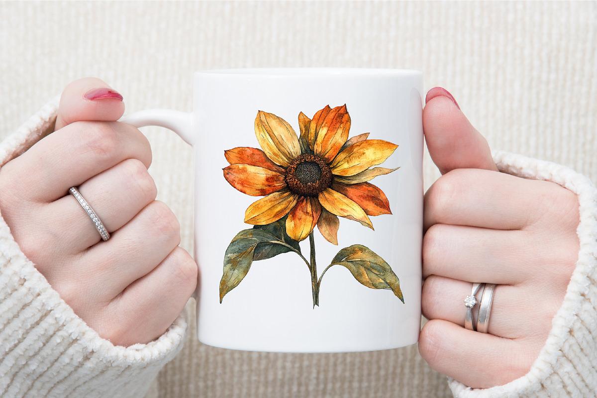 Sunset Fall Flowers Clipart Collecti, an Illustration by Sublimation Artist (Photo 5 of 6)