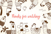 Keep Chicken - Design Set, an Animal Illustration by Baksiabat (Thumbnail 5 of 5)