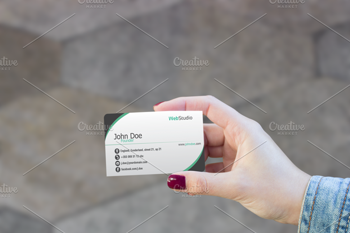 Web studio modern business card, a Business Card Template by A.Lamprianidis (Photo 3 of 5)