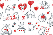 Valentine's Day Sphinx Hairless Cats, an Animal Illustration by GooseFrol (Thumbnail 9 of 12)