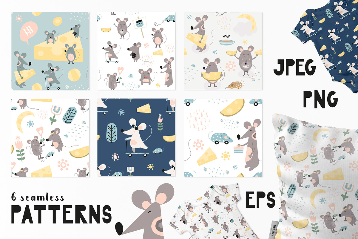 Nursery Art Cute Mouses, an Animal Illustration by Nursery Art (Photo 3 of 7)
