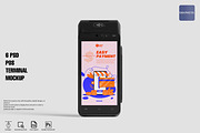Pos terminal mockup 6 PSD, a Wearable Device Mockup by GraphicVil (Thumbnail 1 of 9)